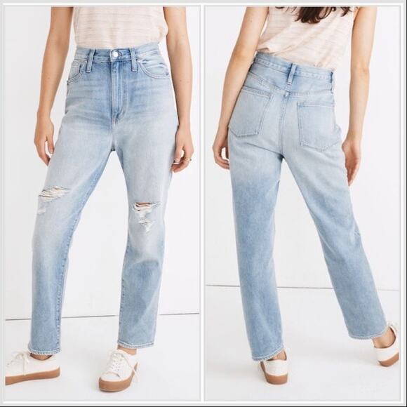 Madewell The Momjean in Gilford Wash: Ripped Edition Size 24 - Picture 1 of 12